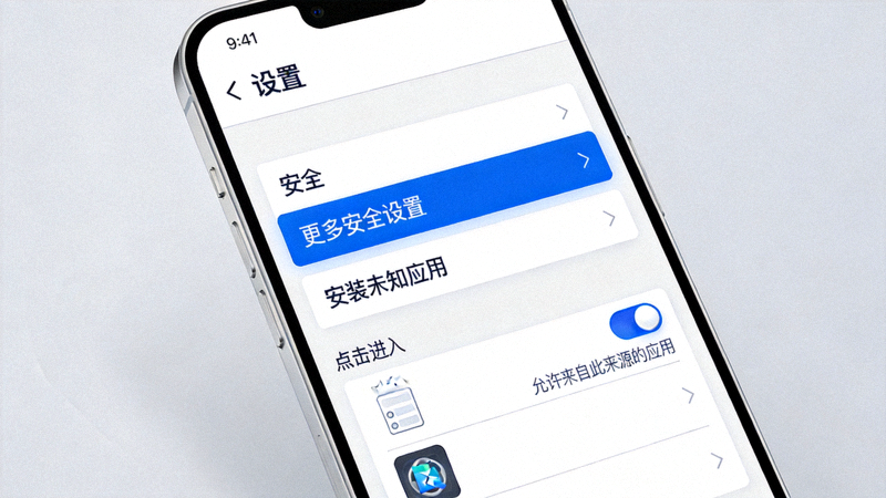 安卓手机设置中允许安装未知来源应用的界面截图
