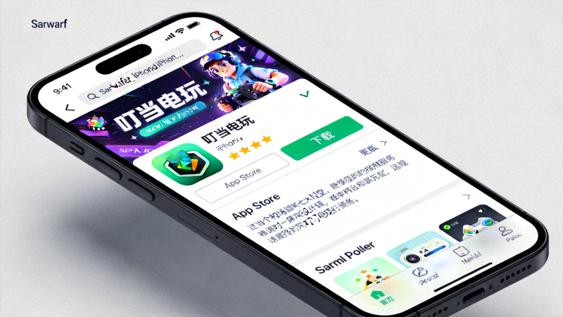 iPhone手机Safari浏览器跳转到App Store叮当电玩下载页面的截图